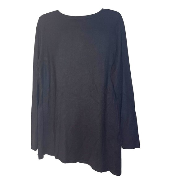 INC International Concepts Embroidered Blouse Women's Size Large Asymmetrical - Picture 3 of 11